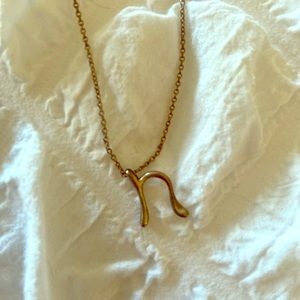 Authentic Tiffany Sterling Silver Initial N